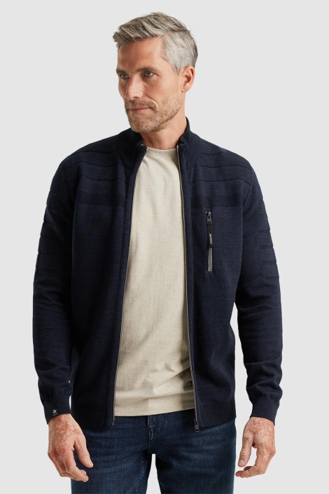 Vanguard blauwe heren vest | Model vooraanzicht