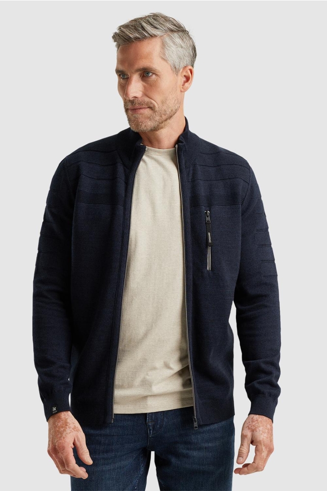 Vanguard blauwe heren vest | Model vooraanzicht