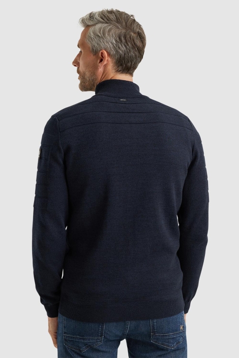 Vanguard blauwe heren vest | Model achteraanzicht