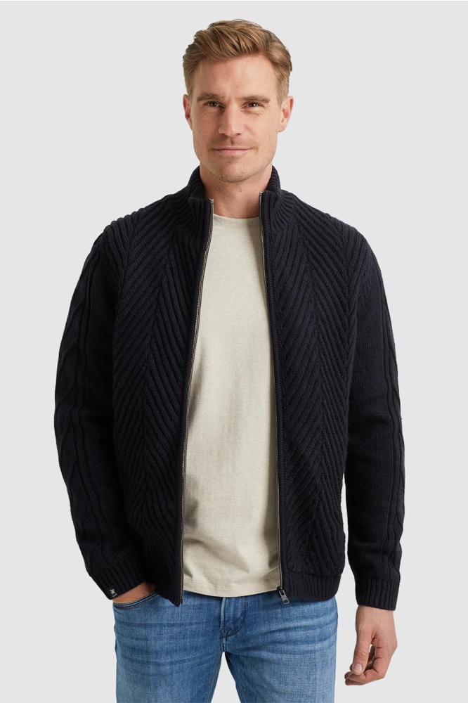 Vanguard blauwe heren vest | Model vooraanzicht