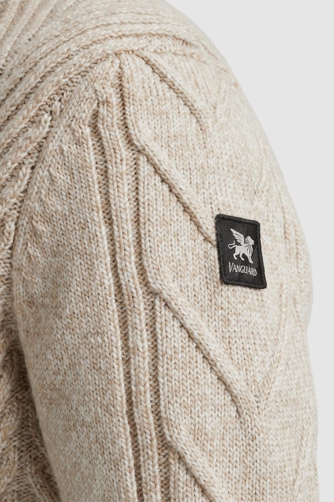 Vanguard beige heren vest | Close up