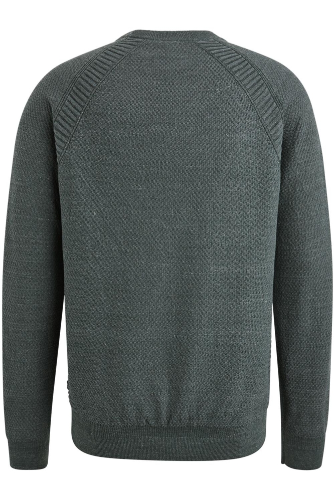 Cast Iron groene heren trui | Achteraanzicht