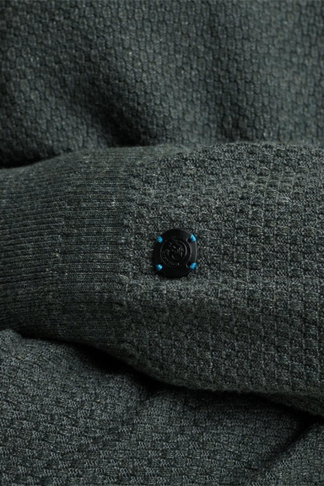 Cast Iron groene heren trui | Close up