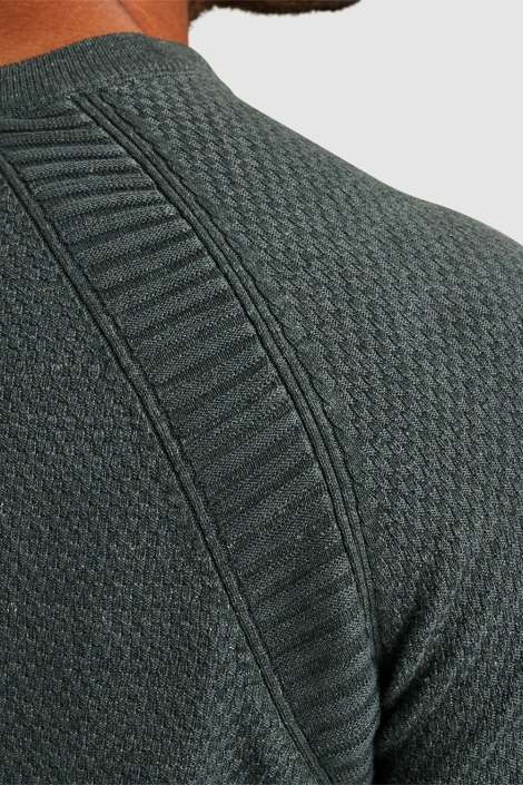 Cast Iron groene heren trui | Close up