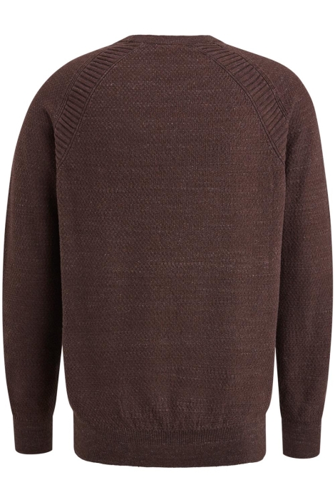 Cast Iron bruine heren trui | Achteraanzicht