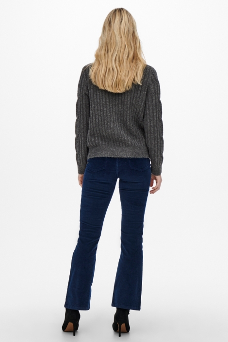 Jacqueline de Yong grijze dames trui | Model