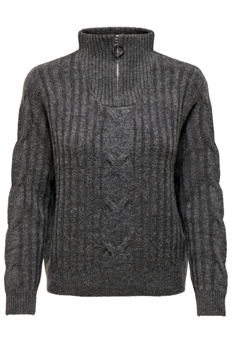 Jacqueline de Yong grijze dames trui | Vooraanzicht