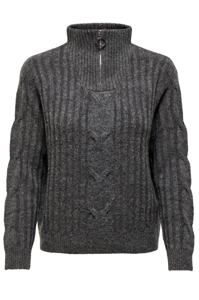 Jacqueline de Yong grijze dames trui | Vooraanzicht