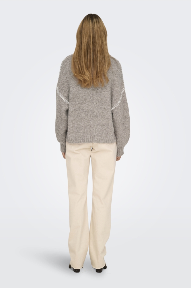 Jacqueline de Yong taupe dames trui | Model