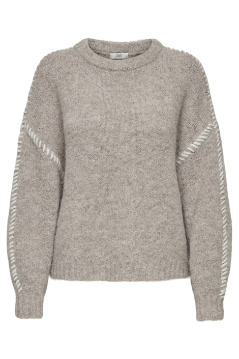 Jacqueline de Yong taupe dames trui | Vooraanzicht