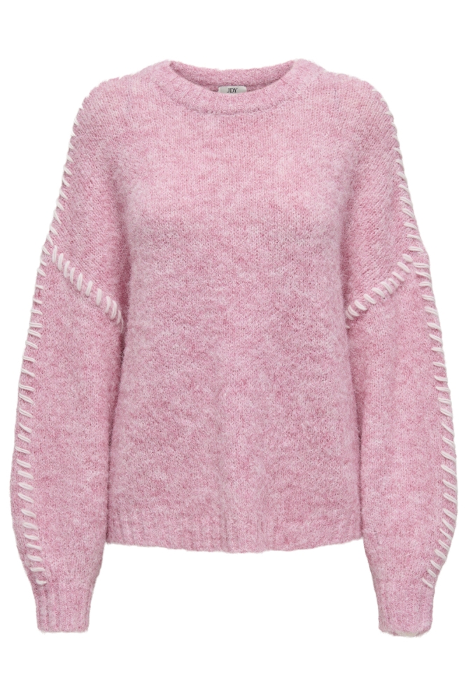 Jacqueline de Yong roze dames trui | Vooraanzicht