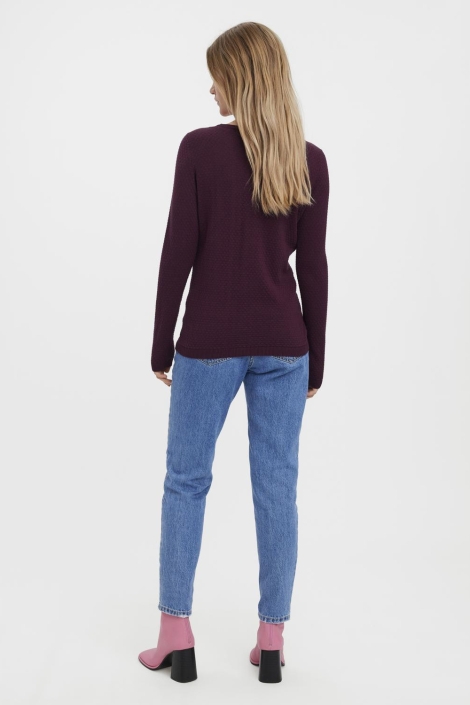 Vero Moda paarse dames trui | Model achteraanzicht