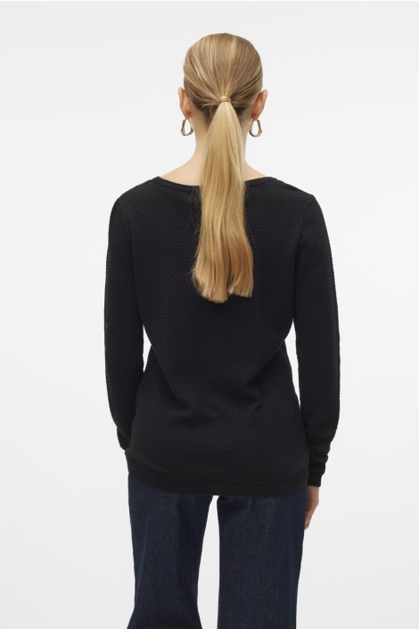 Vero Moda zwarte dames trui | Model achteraanzicht