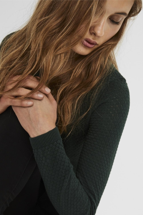 Vero Moda groene dames trui | Close up