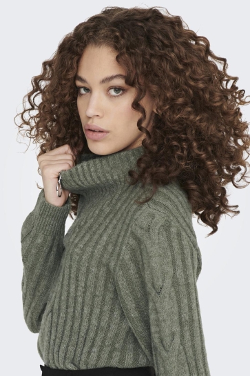 Jacqueline de Yong Trui JDYANDREA L/S ZIP CABLE PULLOVE KNT 15242811 Kalamata
