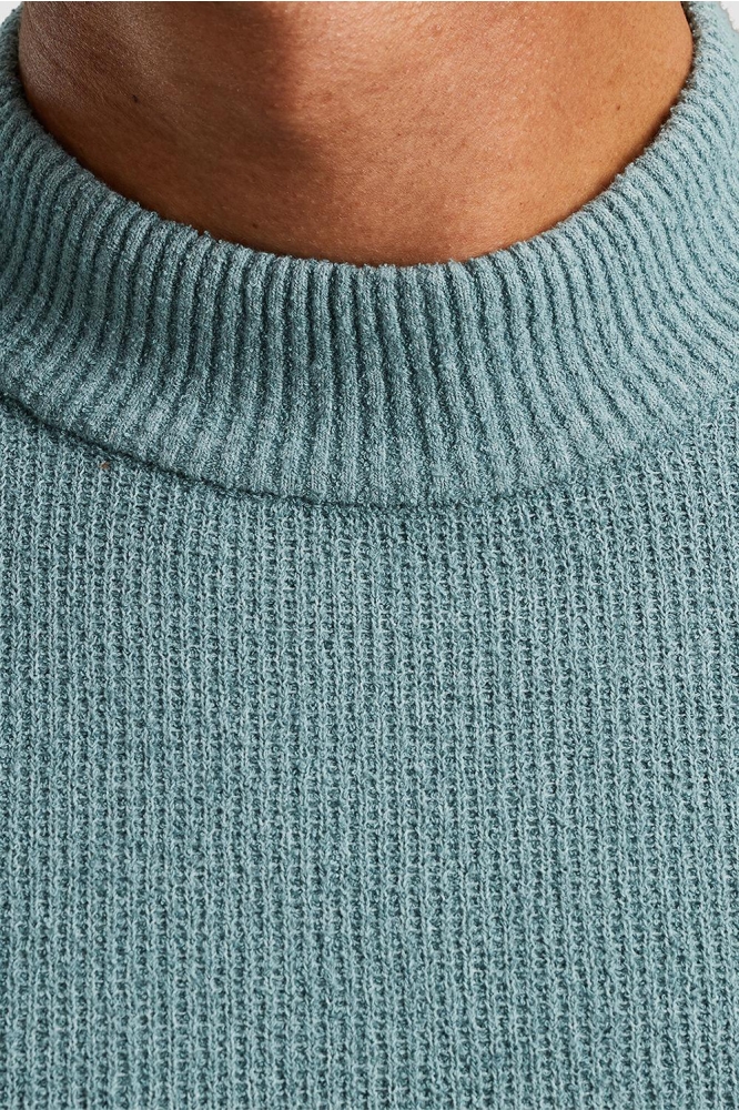 Cast Iron blauwe heren trui | Close up