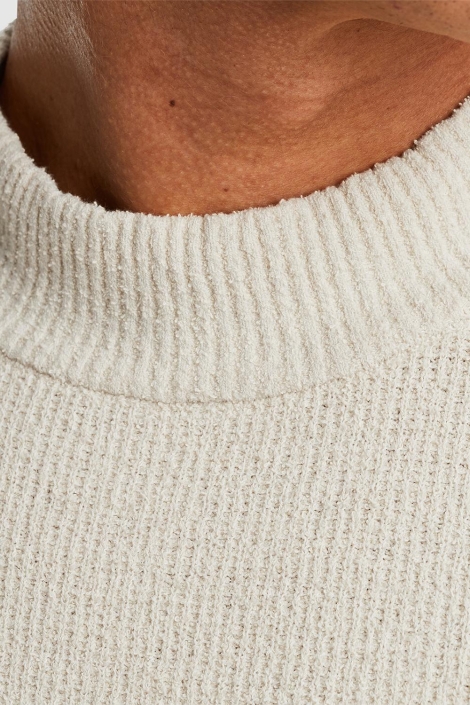 Cast Iron beige heren trui | Close up