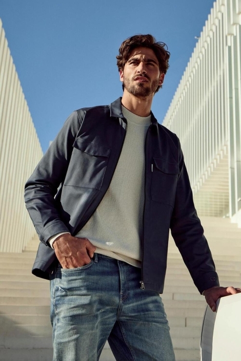 Cast Iron beige heren trui | Sfeerbeeld, In situatie