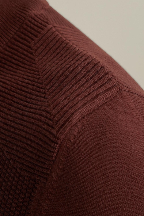 Vanguard bruine heren trui | Close up