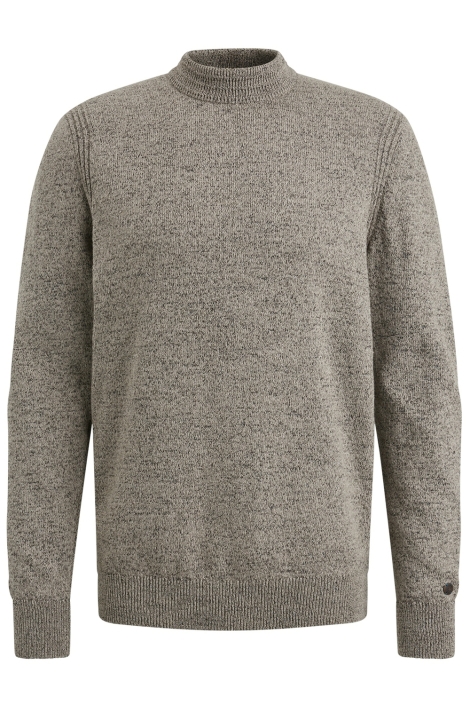 Cast Iron taupe heren trui | Vooraanzicht