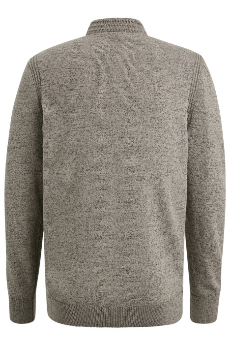 Cast Iron taupe heren trui | Achteraanzicht