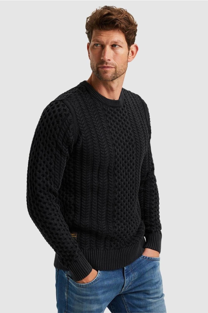 PME legend grijze heren trui | Model vooraanzicht