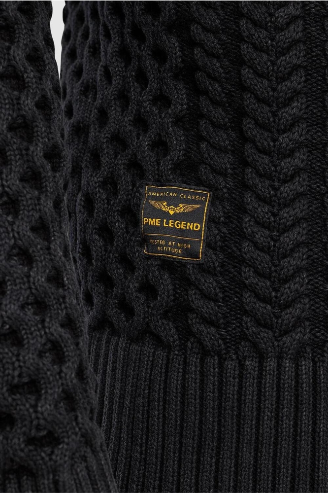 PME legend grijze heren trui | Close up