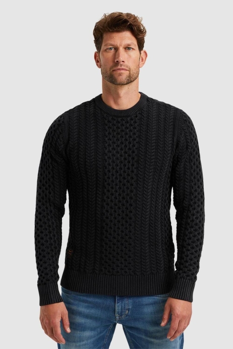 PME legend grijze heren trui | Model vooraanzicht