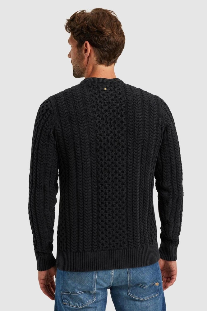 PME legend grijze heren trui | Model achteraanzicht