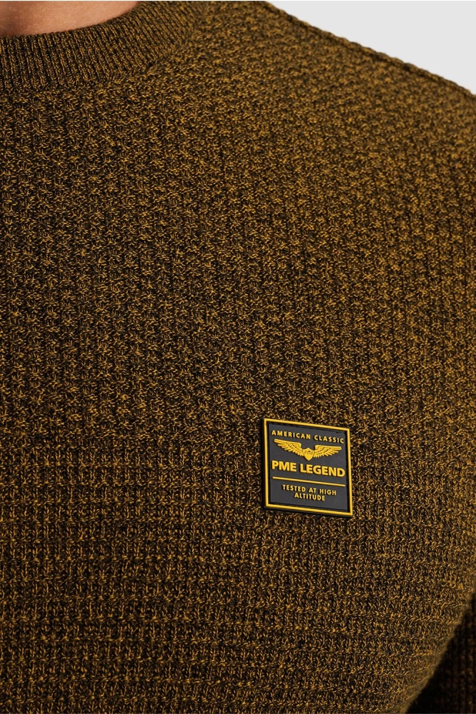 PME legend bruine heren trui | Close up