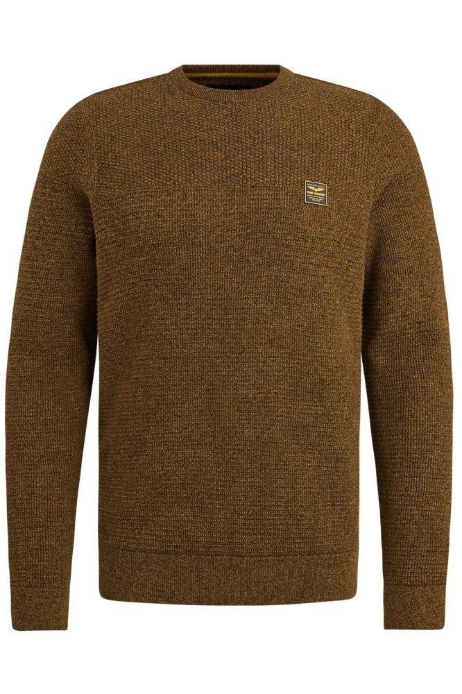 PME legend bruine heren trui | Vooraanzicht