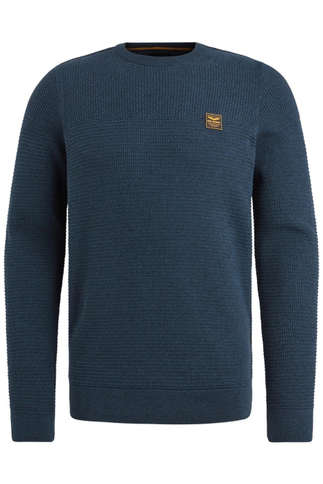 PME legend blauwe heren trui | Vooraanzicht