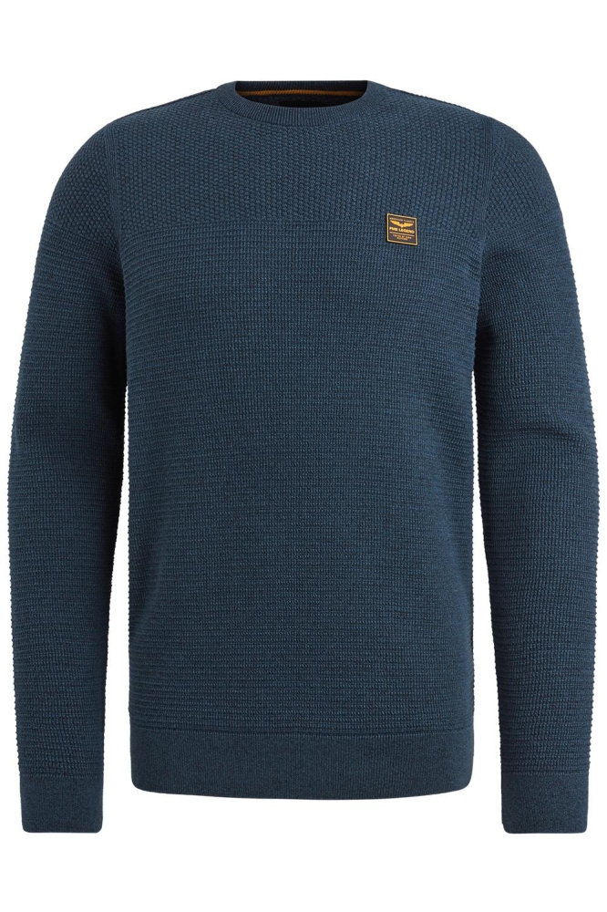 PME legend blauwe heren trui | Vooraanzicht