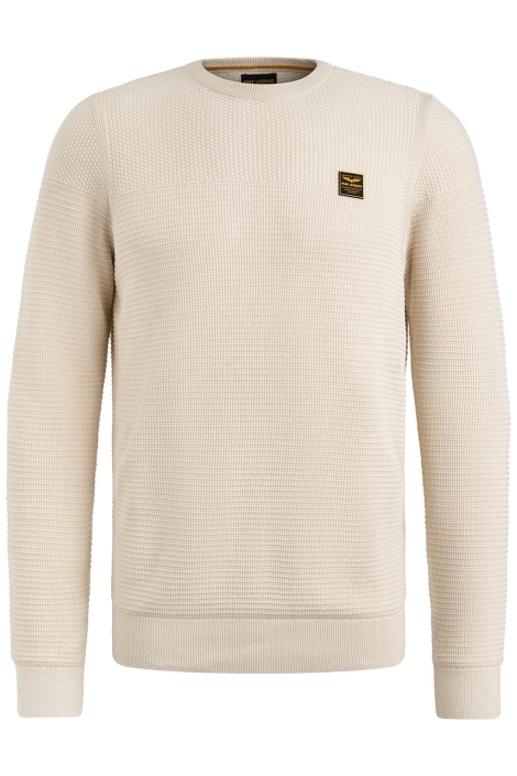 PME legend ecru heren trui | Vooraanzicht