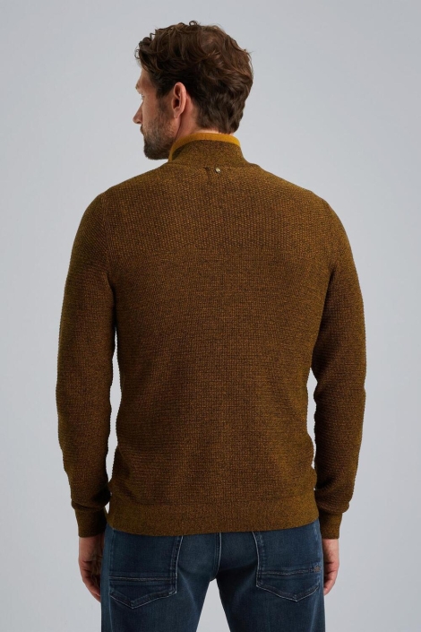 PME legend bruine heren trui | Model achteraanzicht