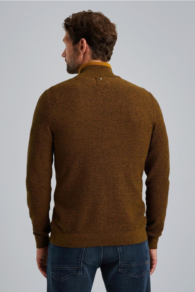 PME legend bruine heren trui | Model achteraanzicht