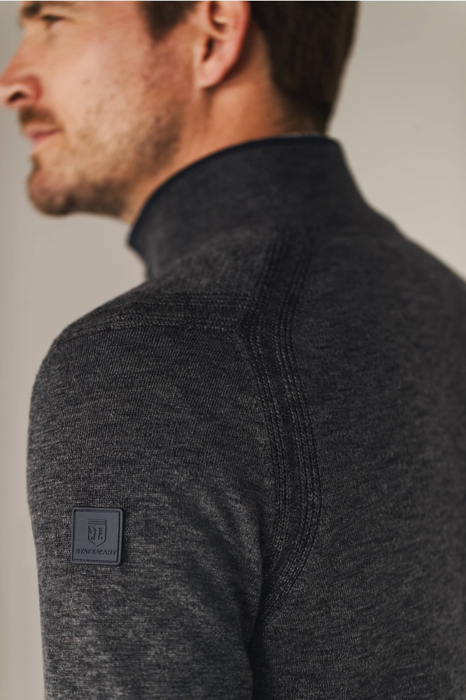 State of Art grijze heren vest | Close up