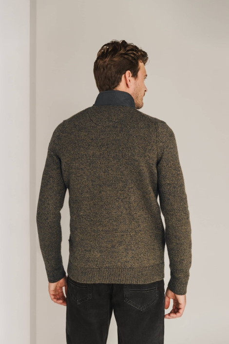 State of Art bruine heren vest | Model achteraanzicht