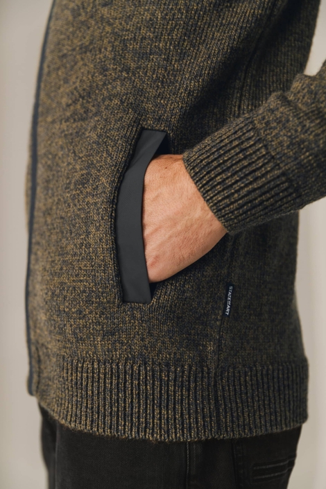 State of Art bruine heren vest | Close up