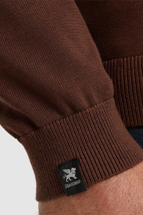 Vanguard bruine heren vest | Close up