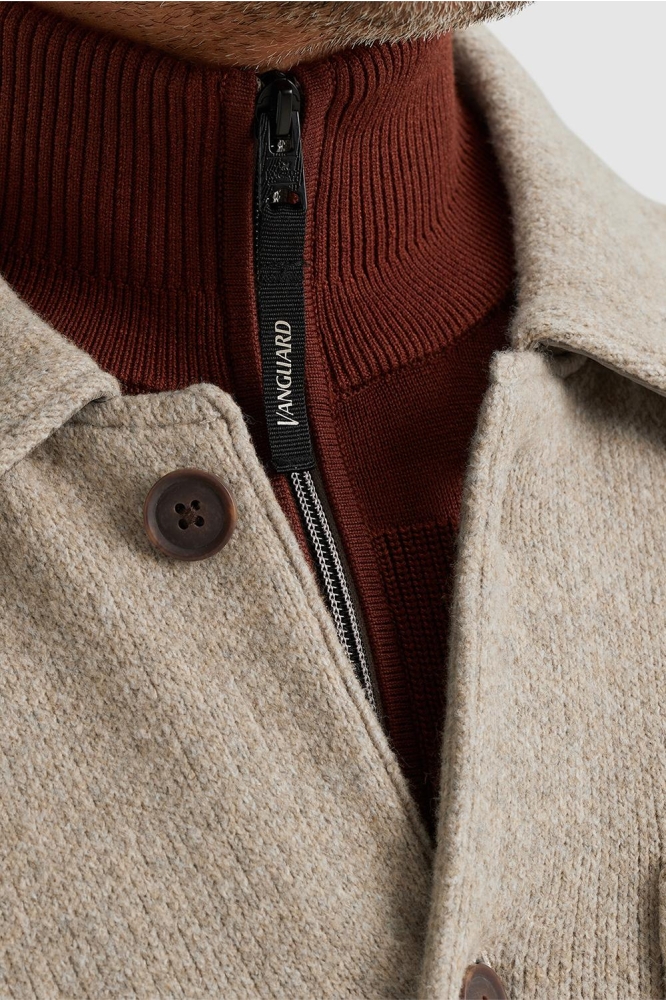 Vanguard beige heren vest | Close up