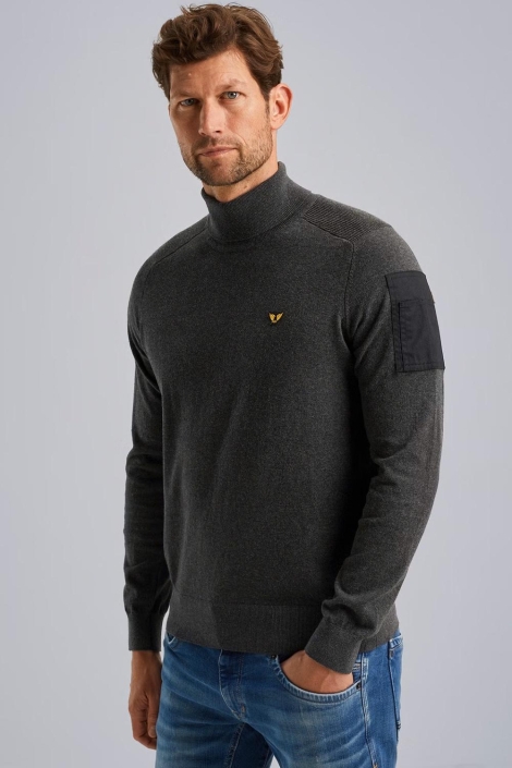 PME legend grijze heren trui | Model zijaanzicht