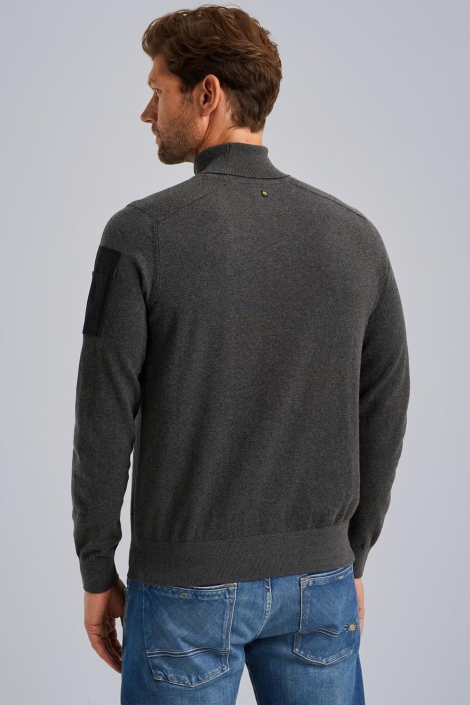 PME legend grijze heren trui | Model achteraanzicht