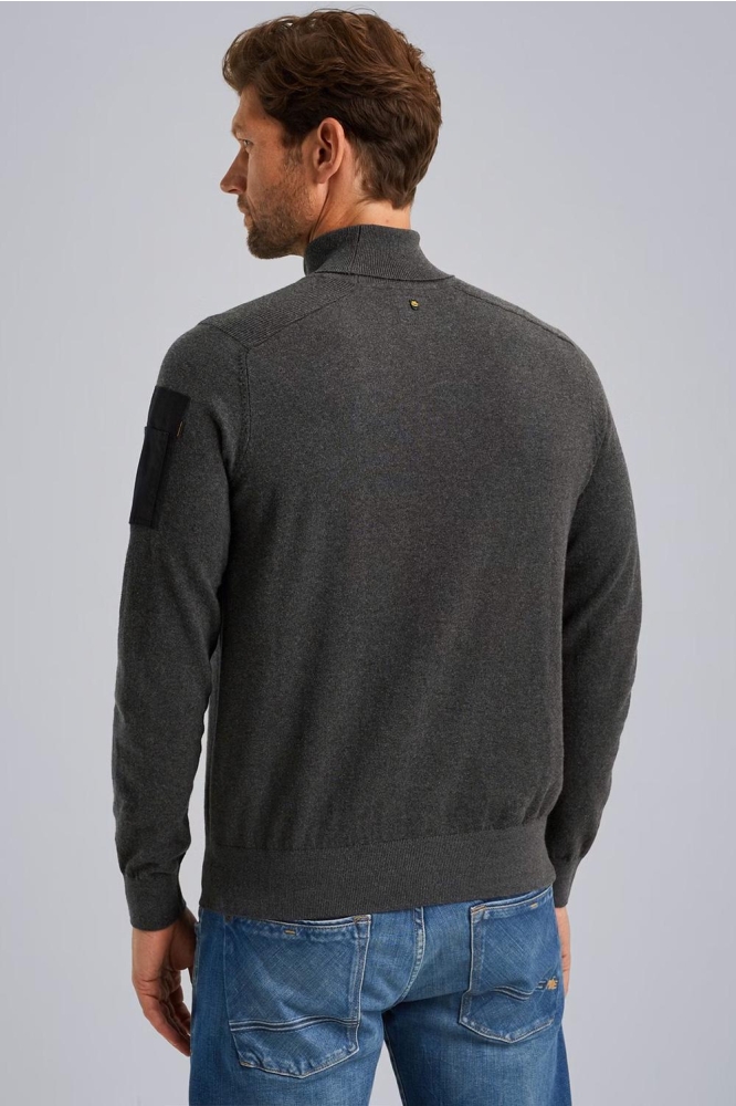 PME legend grijze heren trui | Model achteraanzicht