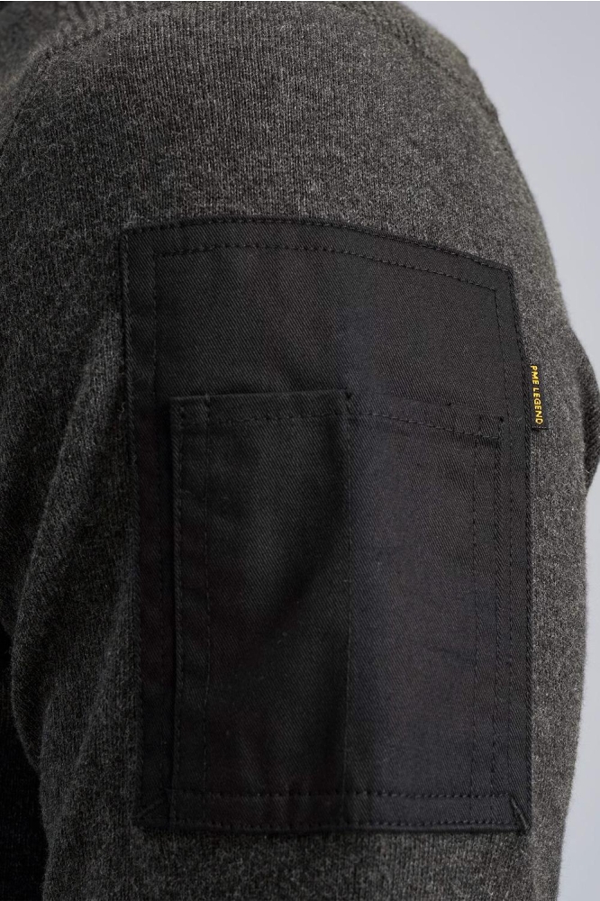 PME legend grijze heren trui | Close up