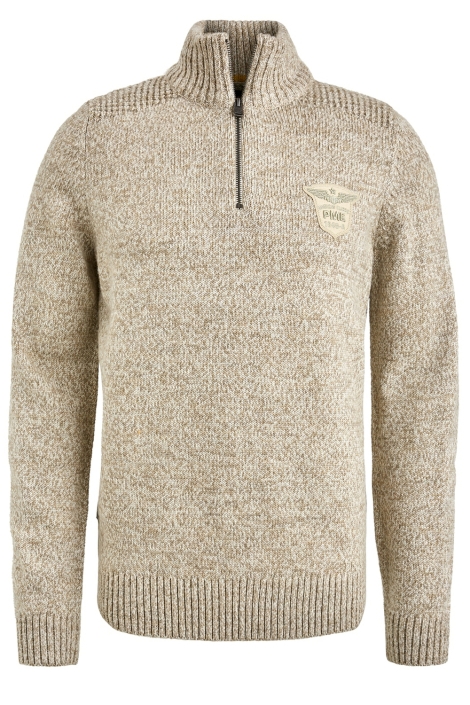 PME legend beige heren trui | Vooraanzicht