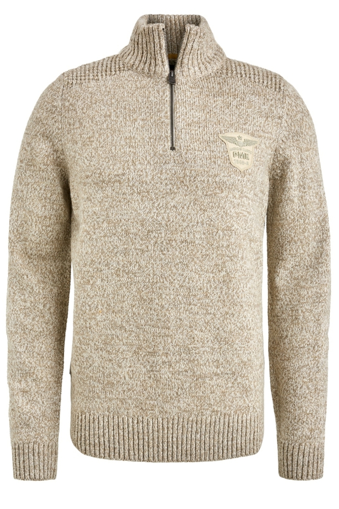PME legend beige heren trui | Vooraanzicht