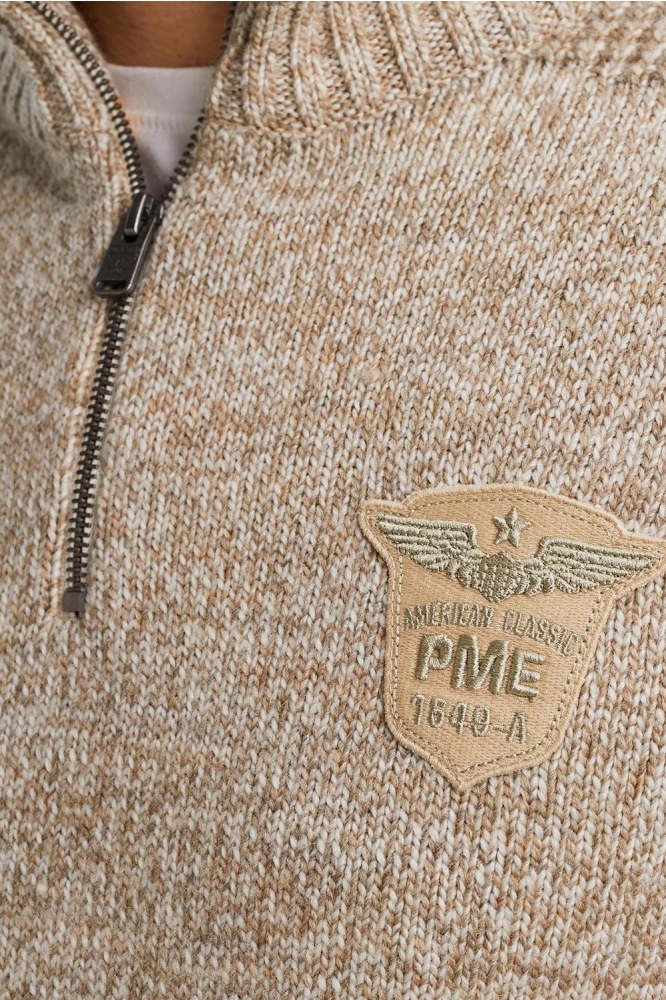 PME legend beige heren trui | Close up