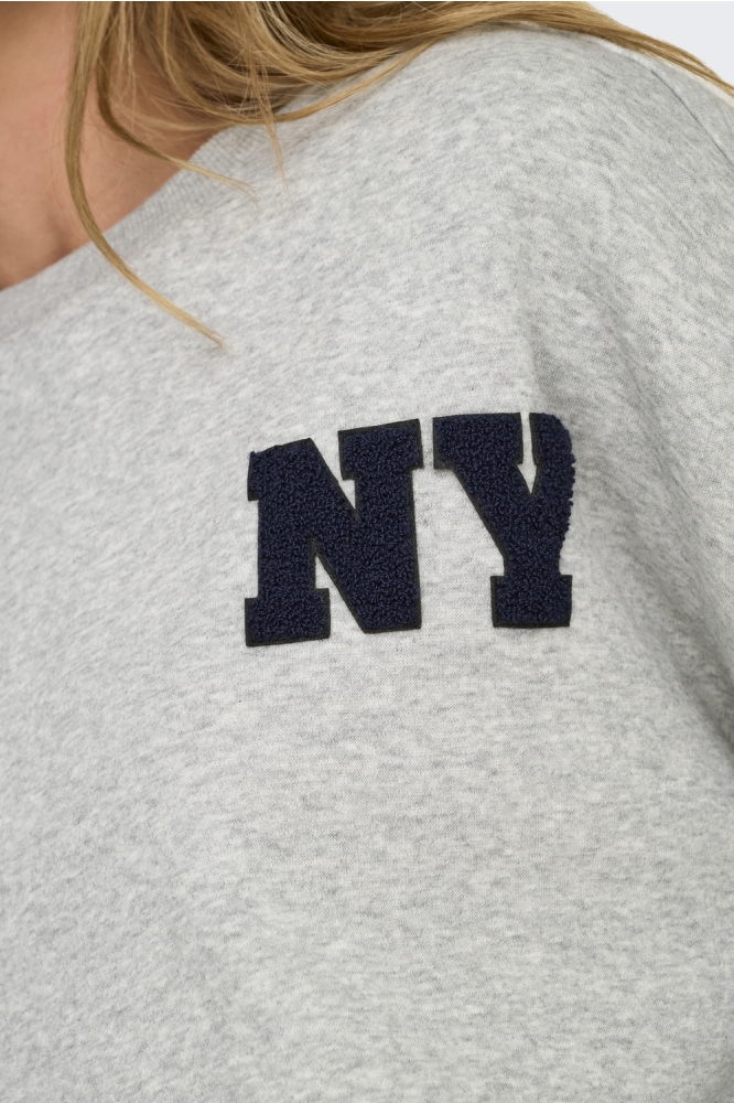 Only grijze dames sweater | Close up