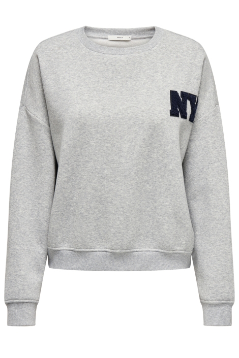 Only grijze dames sweater | Vooraanzicht